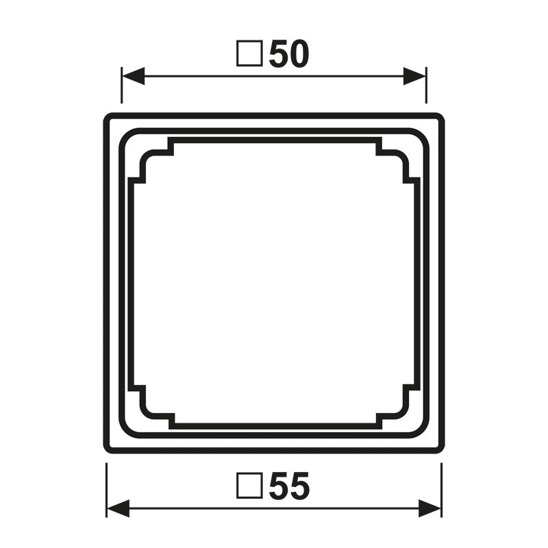 Jung A590ZWW 50x50mm Alpine Wit Bevestigingsraam - A590ZWW [2 Stuks]