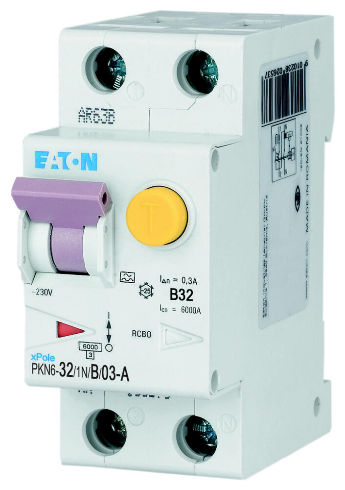 Rcd Mcb Combinatie Aardlekautomaat 32A 300mA B Curve - 236729