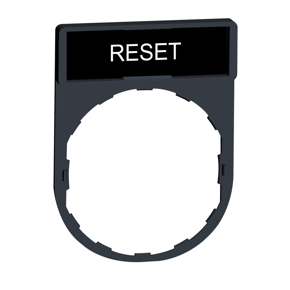 Harmony XB4 XB5 Reset Legende Plaat 30x40mm - ZBY2322 [10 Stuks]