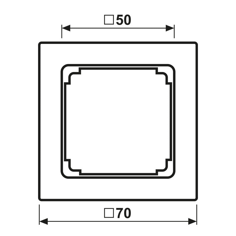 JUNG LS990 Intermediate Frame 50x50mm Alpine White - LS961ZWW [2 Stuks]