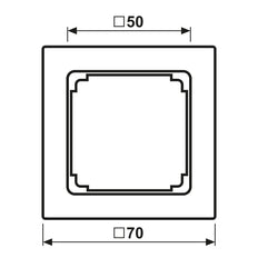 JUNG LS990 Intermediate Frame 50x50mm Alpine White - LS961ZWW [2 Stuks]