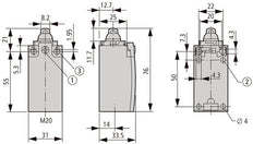 Eaton Positieschakelaar Met Rollenhevel IP66 IP67 - 106800