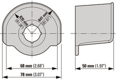 Eaton M22-XGPV Noodstop Beschermring Geel IP65 - 231273