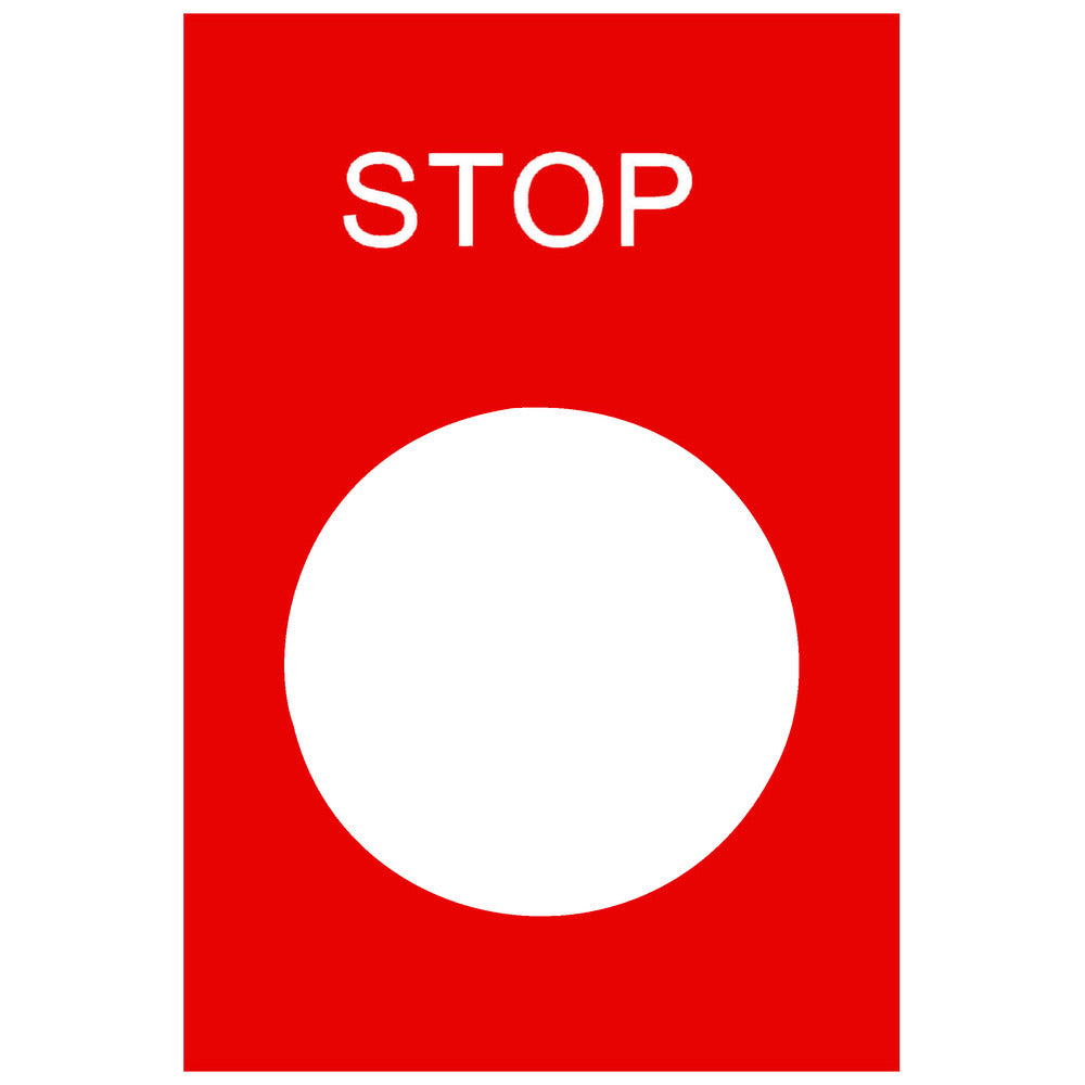Harmony ZB2BY2304 Stoplabel 30x40mm Rood Zwart - ZB2BY2304 [5 Stuks]