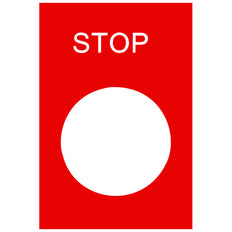 Harmony ZB2BY2304 Stoplabel 30x40mm Rood Zwart - ZB2BY2304 [5 Stuks]