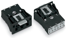 Wago 770-713 Snap In Connector 3-Pool 4mm² Zwart - 770-713 [2 Stuks]
