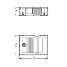 Wago 3-Pole Strain Relief Housing For Dual Cables Black - 770-503/023-000 [50 Pieces]