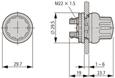 Rmq-Titan 3-Positie Selectieschakelaar Met Draaihoofd - 226838