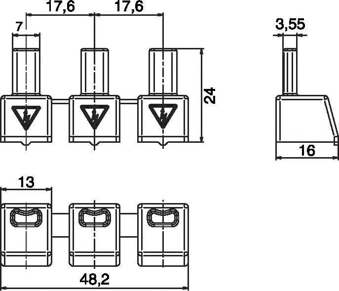 Eaton 3-Pin Busbar Contact Beschermingsschild - 104904 [2 Stuks]
