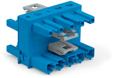 Wago 770-618 5-Poorts Verdeelconnector 3-Weg Blauw - 770-618