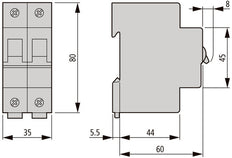 Eaton Faz-B25/2 Industriële Mcb 25A 2P B-Characteristic - 278736