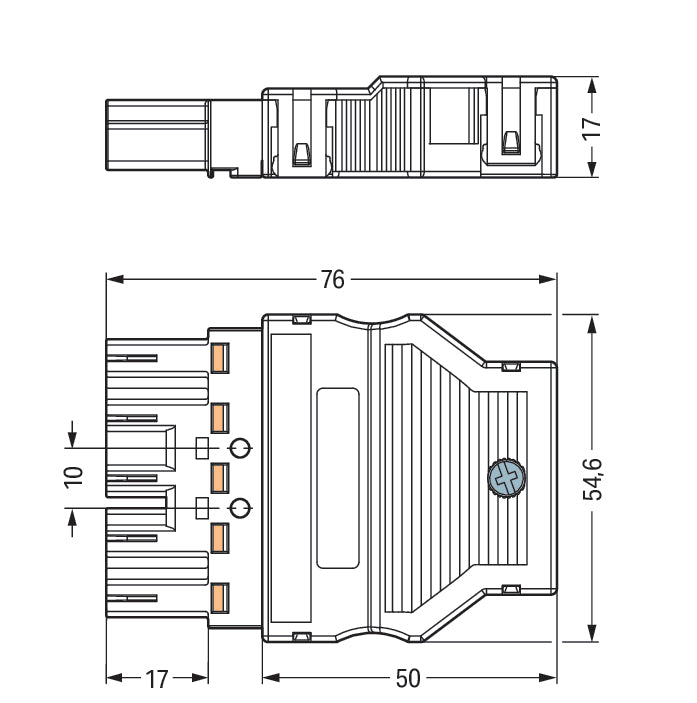Wago Winsta Midi 770-315 5-Pool Connector Met Trekontlasting - 770-315
