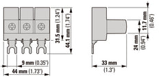 Extension Terminal Block 3 Pole 25mm² For PKZM0 - 262518