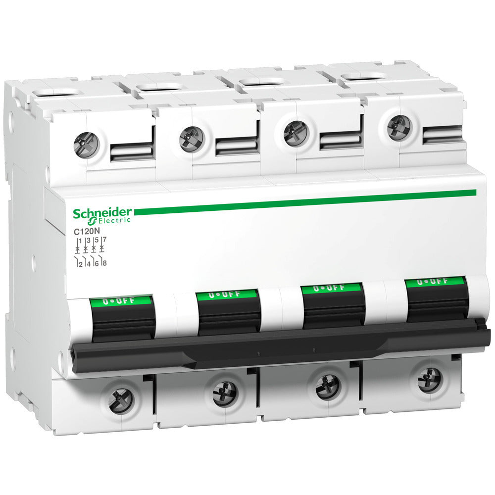 Schneider Electric C120N 4P 125A Aardlekschakelaar 10kA - A9N18355