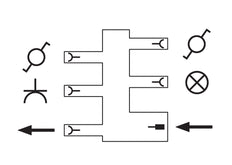 WAGO 770-638 3-Pool Verdeelconnector Schakelaar - 770-638