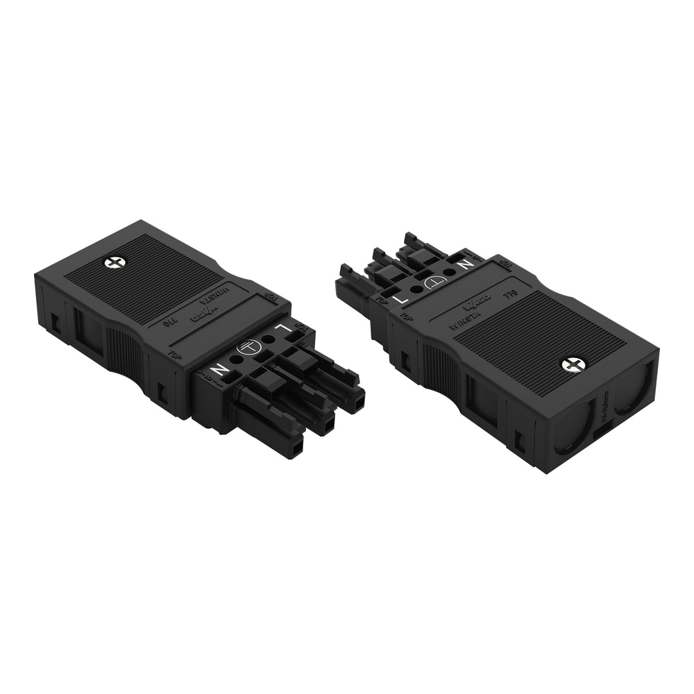 Wago 770-113 3-Pool Male Connector Met Trekontlasting - 770-113 [2 Stuks]