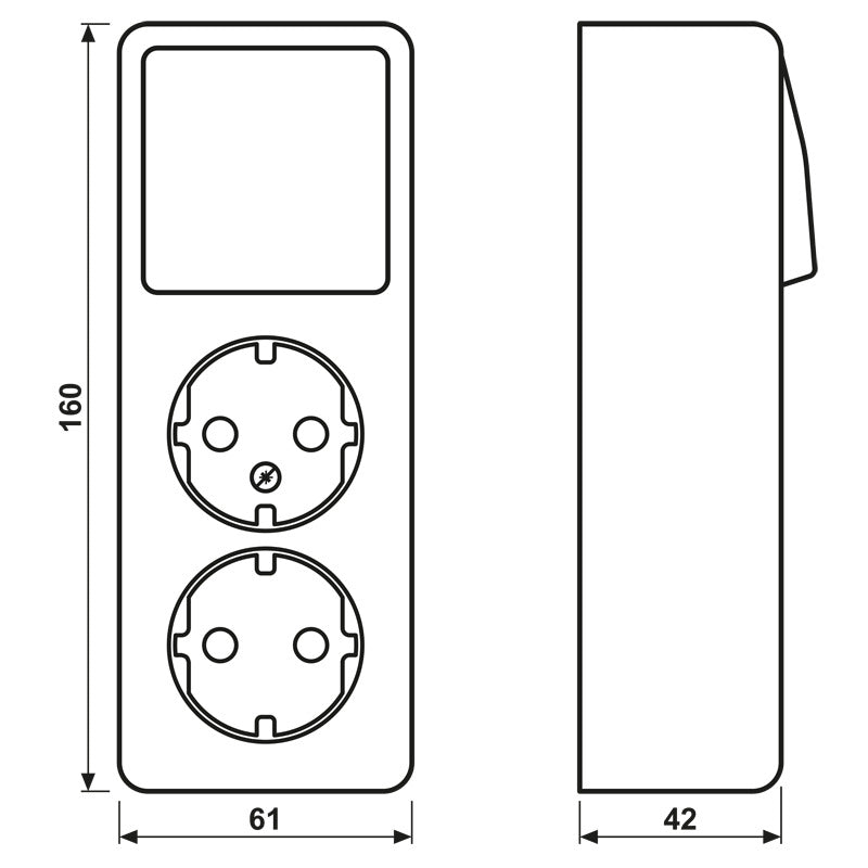 Jung Ap600 Dubbele Stopcontact Schakelaar Combinatie Wit - 626A