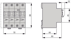 Eaton MRB6 RCBO 16A 100mA 3P+N B-Characteristic 6kA - 120654