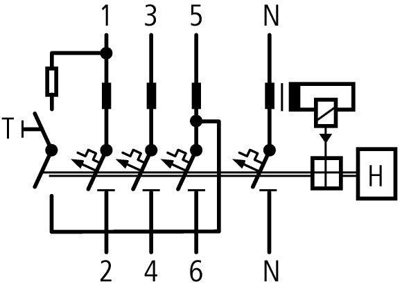 Eaton MRB6 RCBO 16A 100mA 3P+N B-Characteristic 6kA - 120654