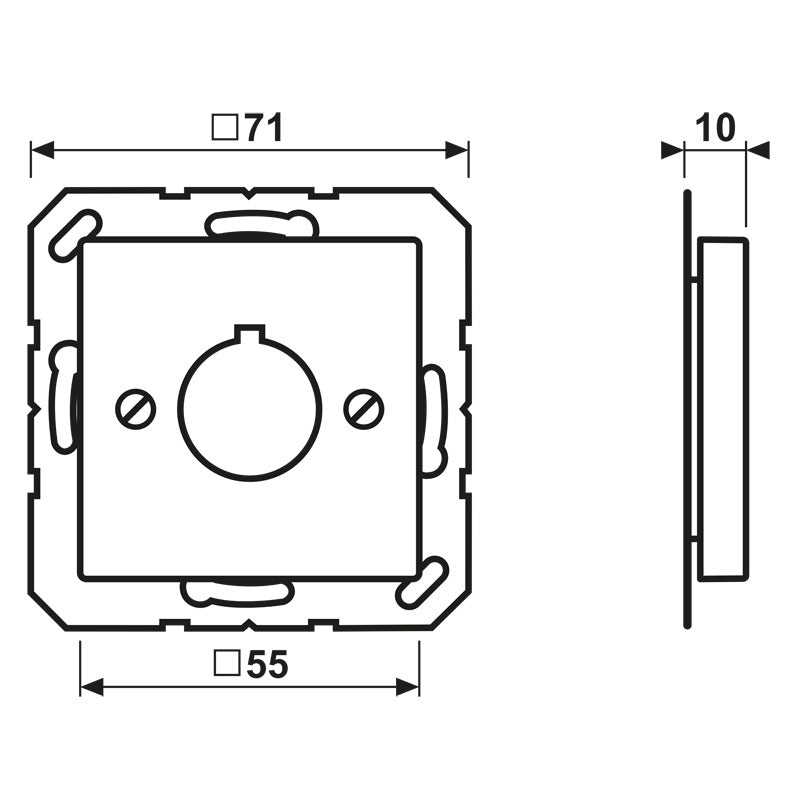 Jung A564GE Ronde Afdekkingplaat 22.5mm Geel - A564GE