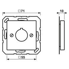 Jung A564GE Ronde Afdekkingplaat 22.5mm Geel - A564GE