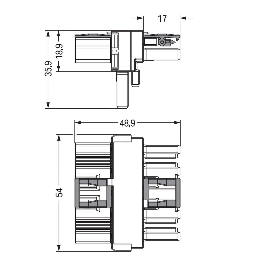 5-Pool T-Distributie Connector Blauw - 770-617