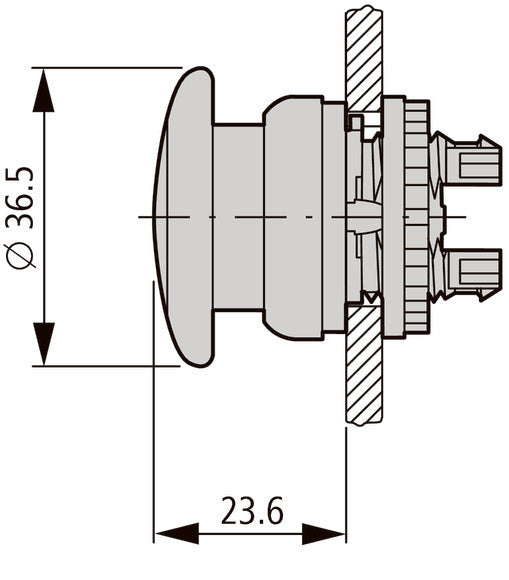 Eaton RMQ-Titan M22-DRP-R Noodmushroom Drukknop - 216745 [5 Stuks]