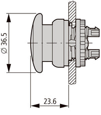 Eaton RMQ-Titan M22-DRP-R Noodmushroom Drukknop - 216745 [5 Stuks]
