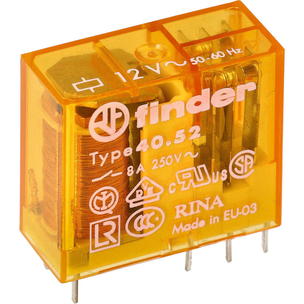 Finder 40.52 PCB Relais 12VAC 2CO 8A AgNi - 40.52.8.012.0000