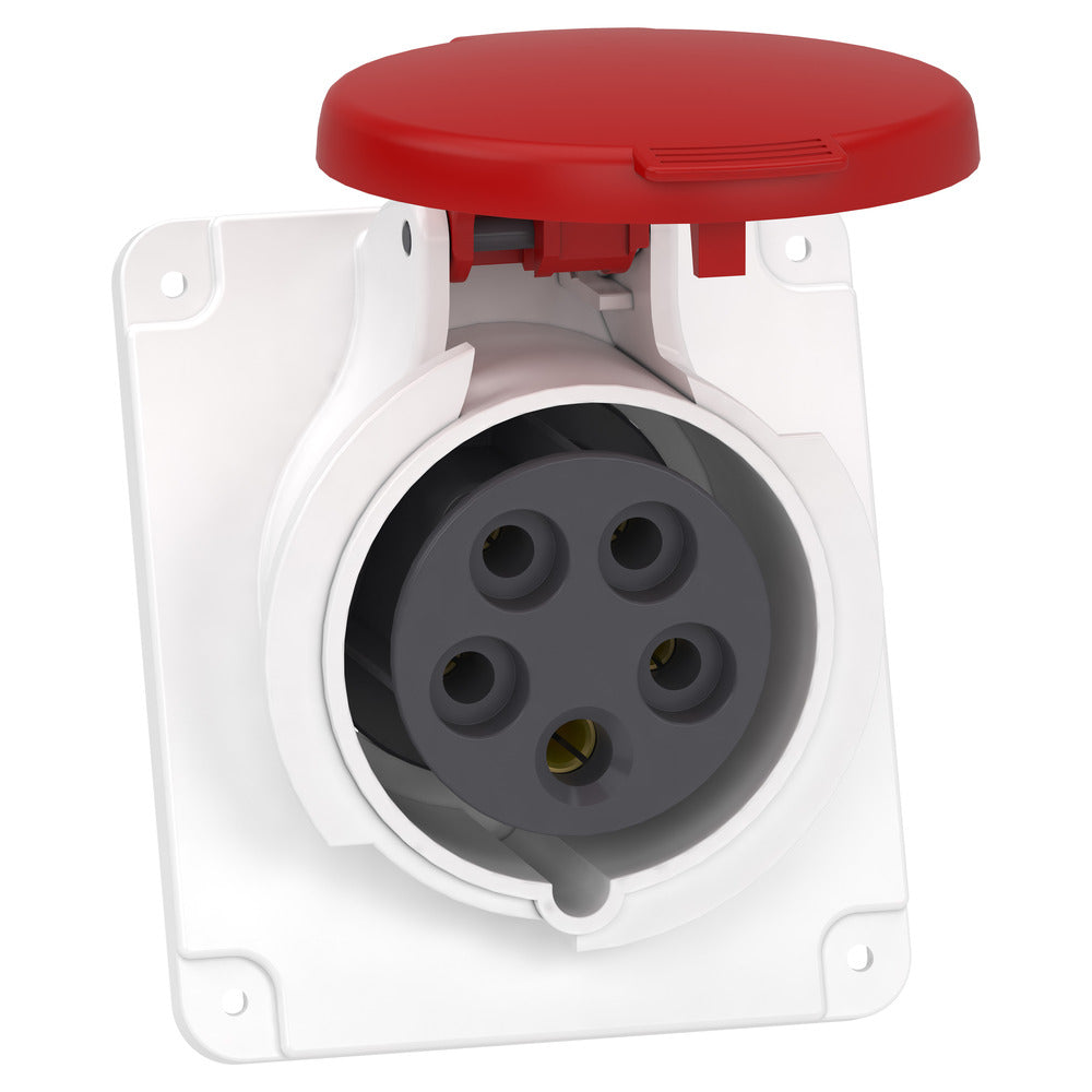 Schneider PratiKa 16A 5P Hoekpaneelstopcontact 400V IP44 - PKF16F435