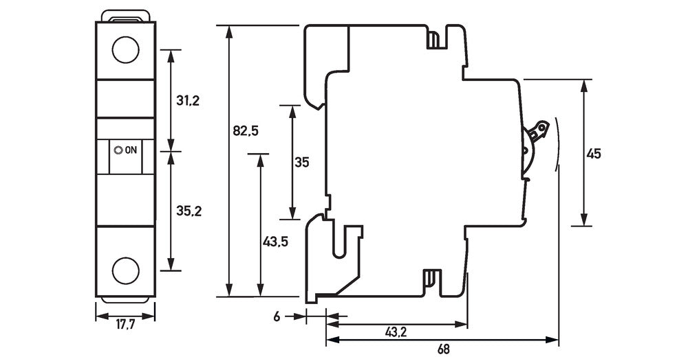 DLS 6I Enkelpolige Aardlekautomaat 16A C-Curve 10kA - 09916203