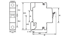 DLS 6I Enkelpolige Aardlekautomaat 16A C-Curve 10kA - 09916203