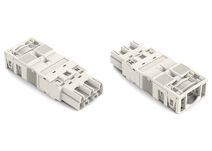 WAGO 3-Poolse Witte Connector Met Trekontlasting Behuizing - 770-133 [2 Stuks]