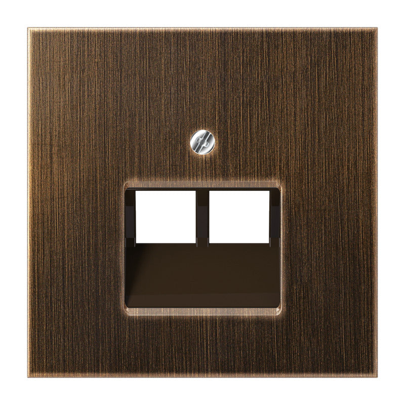Antieke Messing Dubbele UAE Netwerk Socket Afdekking Plaat - ME2969-2UAAT