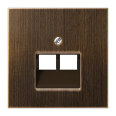 Antieke Messing Dubbele UAE Netwerk Socket Afdekking Plaat - ME2969-2UAAT