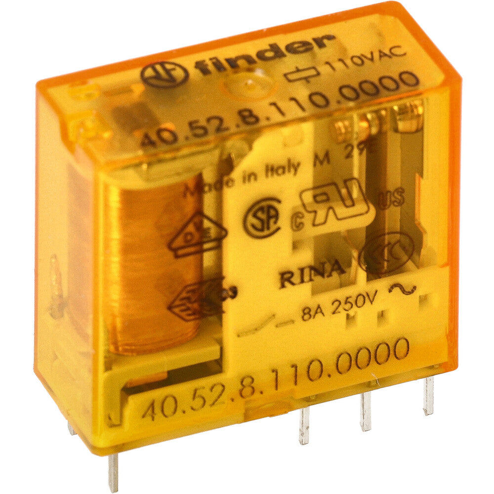 Finder 40.52 PCB Relais 8A 110VAC 2CO AgNi - 40.52.8.110.0000