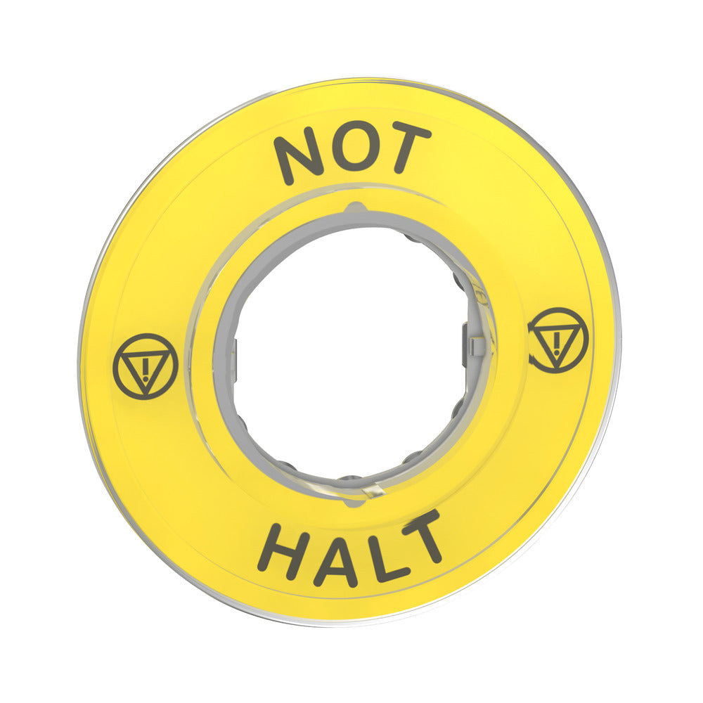 Noodstop Legenda Plaat 60mm Geel Niet Stop - ZBY9220 [2 Stuks]