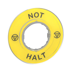 Noodstop Legenda Plaat 60mm Geel Niet Stop - ZBY9220 [2 Stuks]