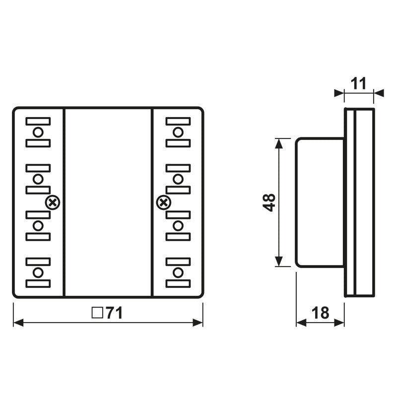 ENet 4 Kanaal Wandzender Module LS Serie - FMLS5004M