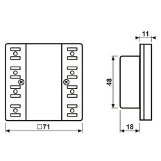ENet 4 Kanaal Wandzender Module LS Serie - FMLS5004M