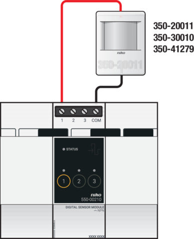 Niko 24V Bewegingsdetector 90° Met Potentieel Vrij Contact - 350-41279