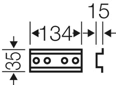 Hensel Mi Ts 15 Din Rail Bevestiging 134mm Staal - Mi Ts 15