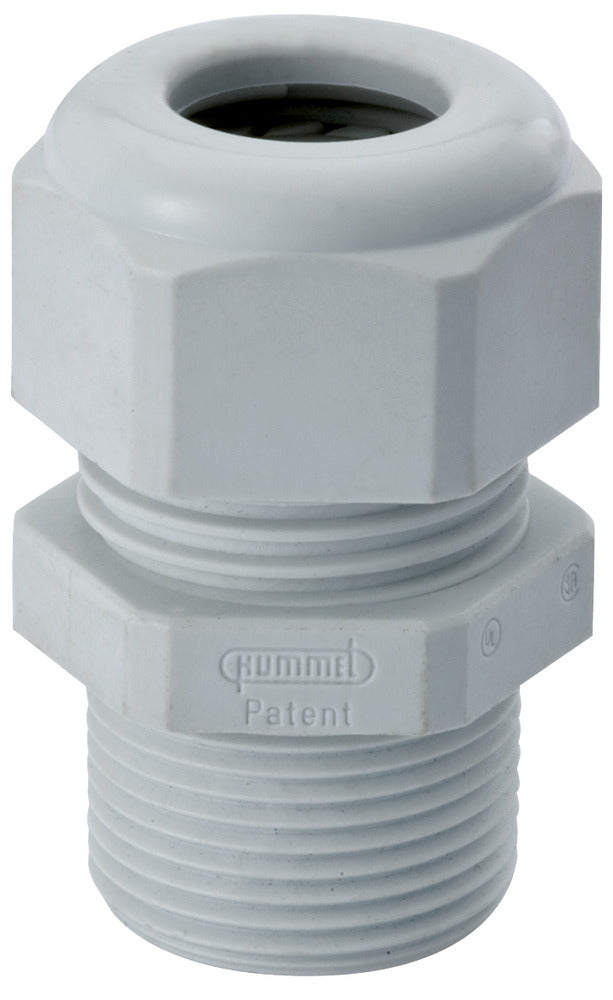 Long Thread M12 Cable Gland HSK-K Polyamide Gray - 1209120030 [10 Pieces]