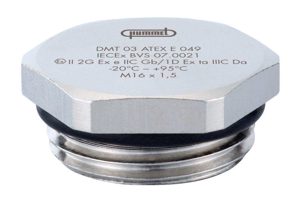 Hummel V-MS-EX M25x1.5 Vernikkeld Messing Blinde Plug - 1197250050