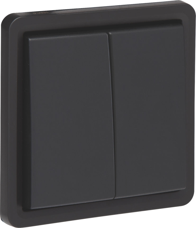Niko Hydro IP55 Dubbele Twee Weg Schakelaar 10AX Zwart - 761-32605
