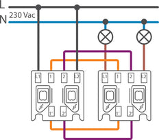 Niko Hydro IP55 Dubbele Twee Weg Schakelaar 10AX Zwart - 761-32605