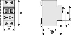 Eaton 2P RCBO Circuit Breaker 16A 30mA B-Type - 170881
