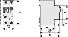 RCBO Aardlekautomaat 20A 300mA Type A 10kA C-Curve - 170577