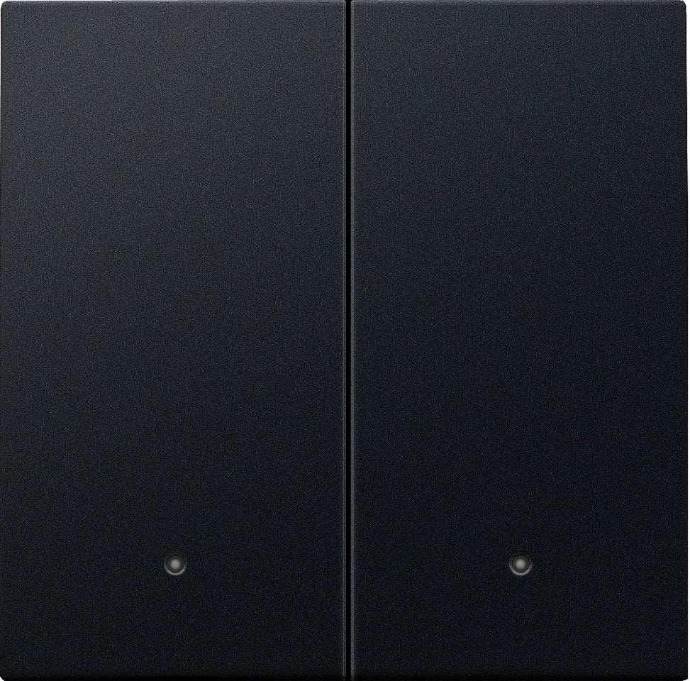 Niko Dubbele Elektronische Schakelaar Afwerkingsset Met Lens Zwart - 161-32004