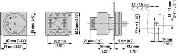 Eaton P3 63A Main Switch With Stop Function 3P+N - 012771